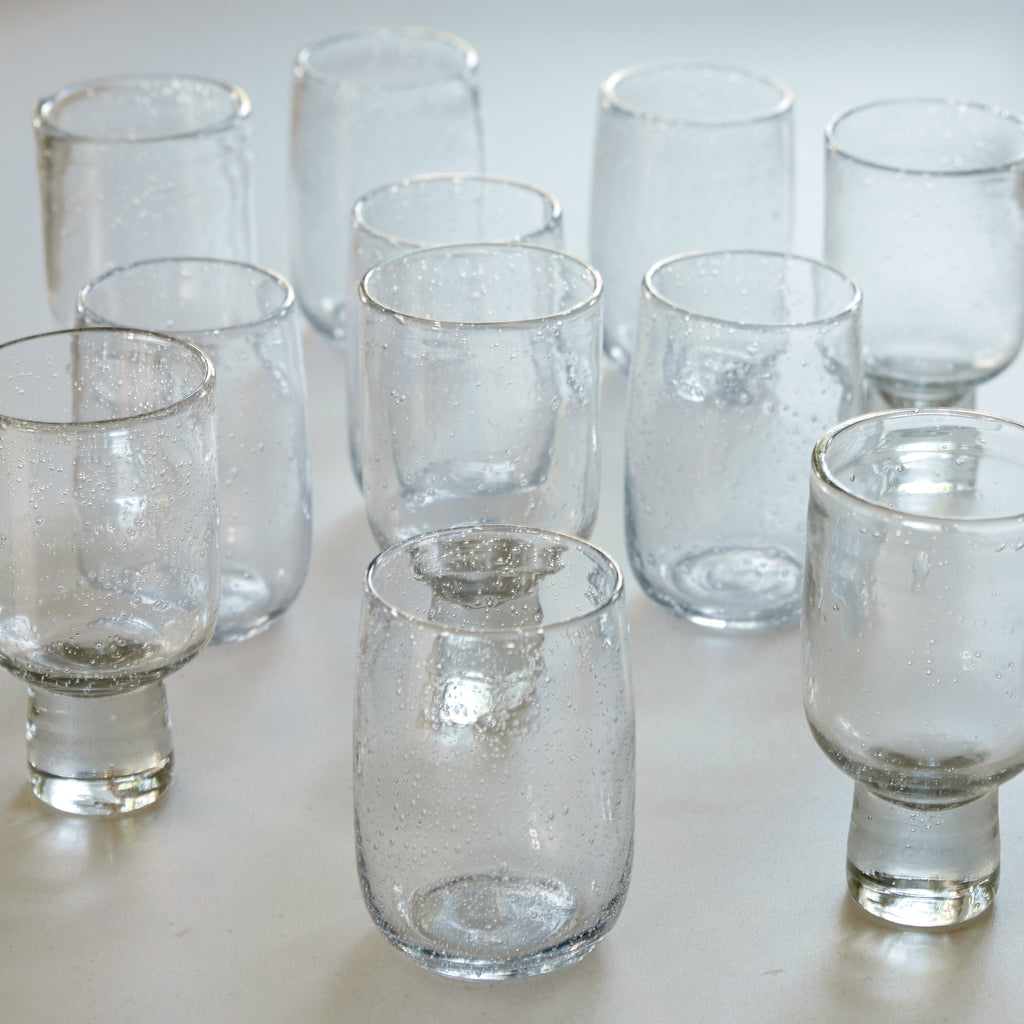 Verres à bulle transparent