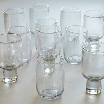Verres à bulle transparent