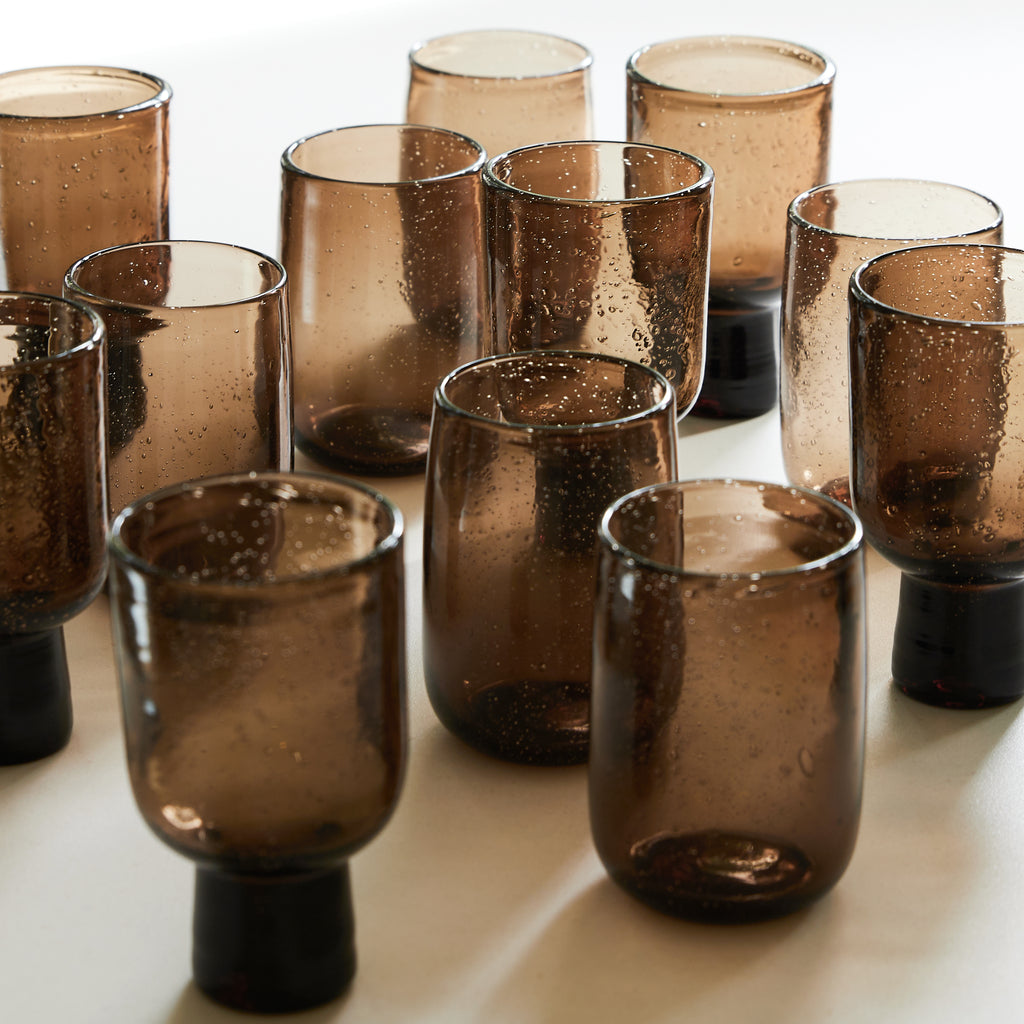 Verres à bulle terracotta