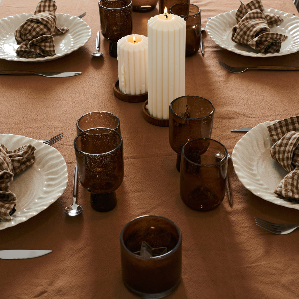 Verres à bulle terracotta