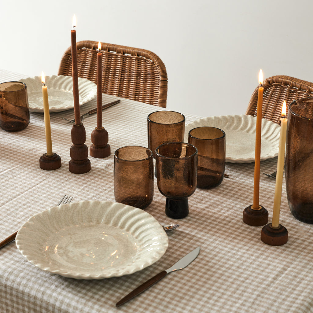 Verres à bulle terracotta