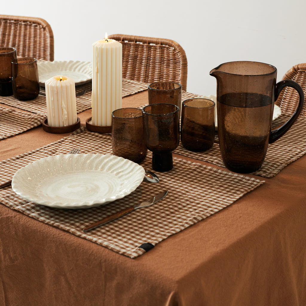 Serviettes / sets de table - Vichy noir