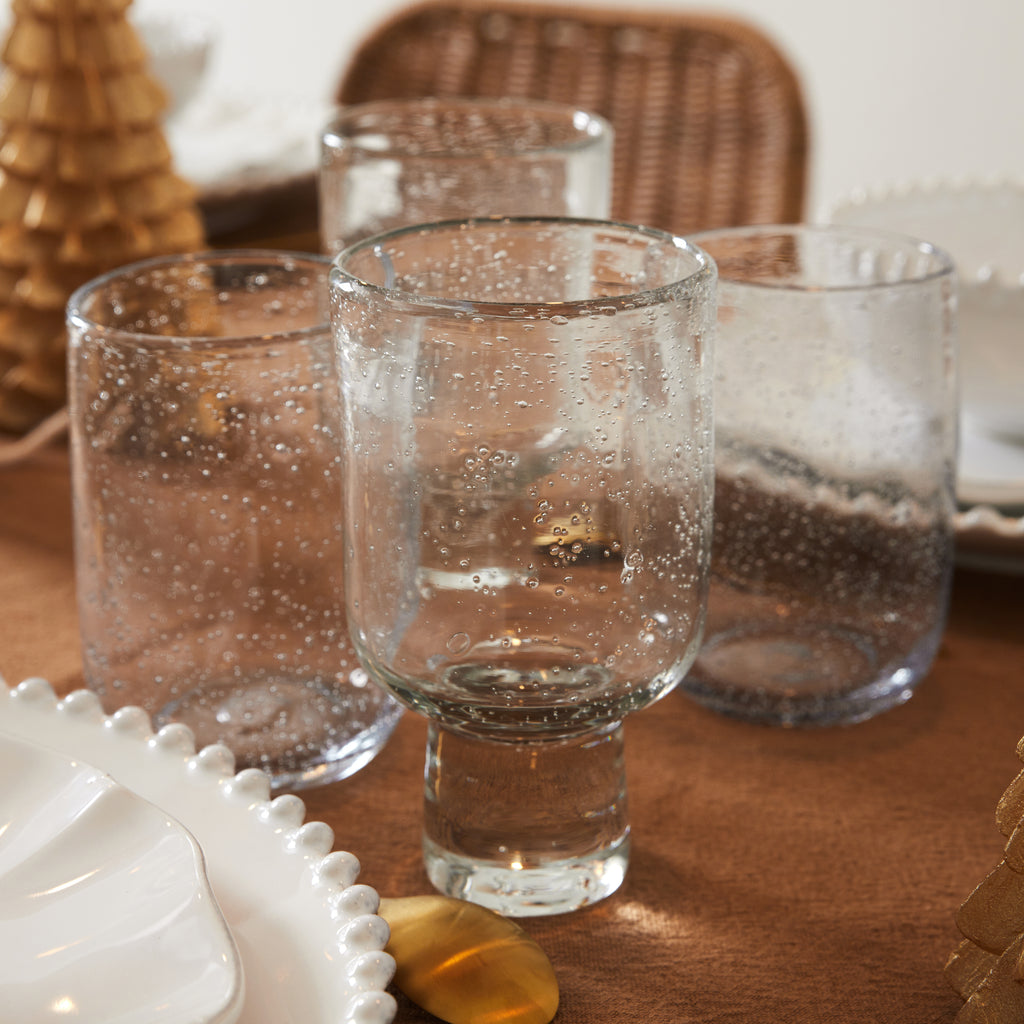 Verres à bulle transparent