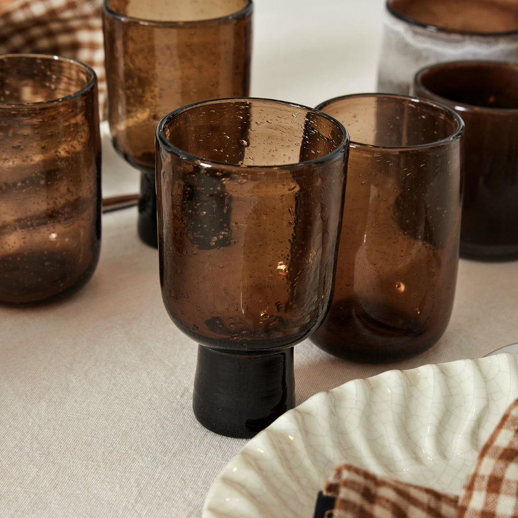 Verres à bulle terracotta