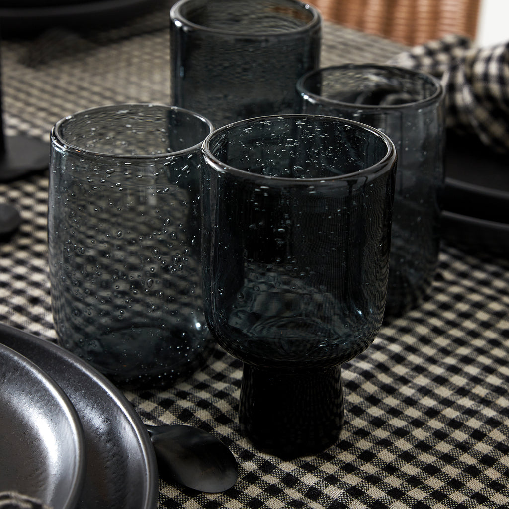 Verres à bulles gris