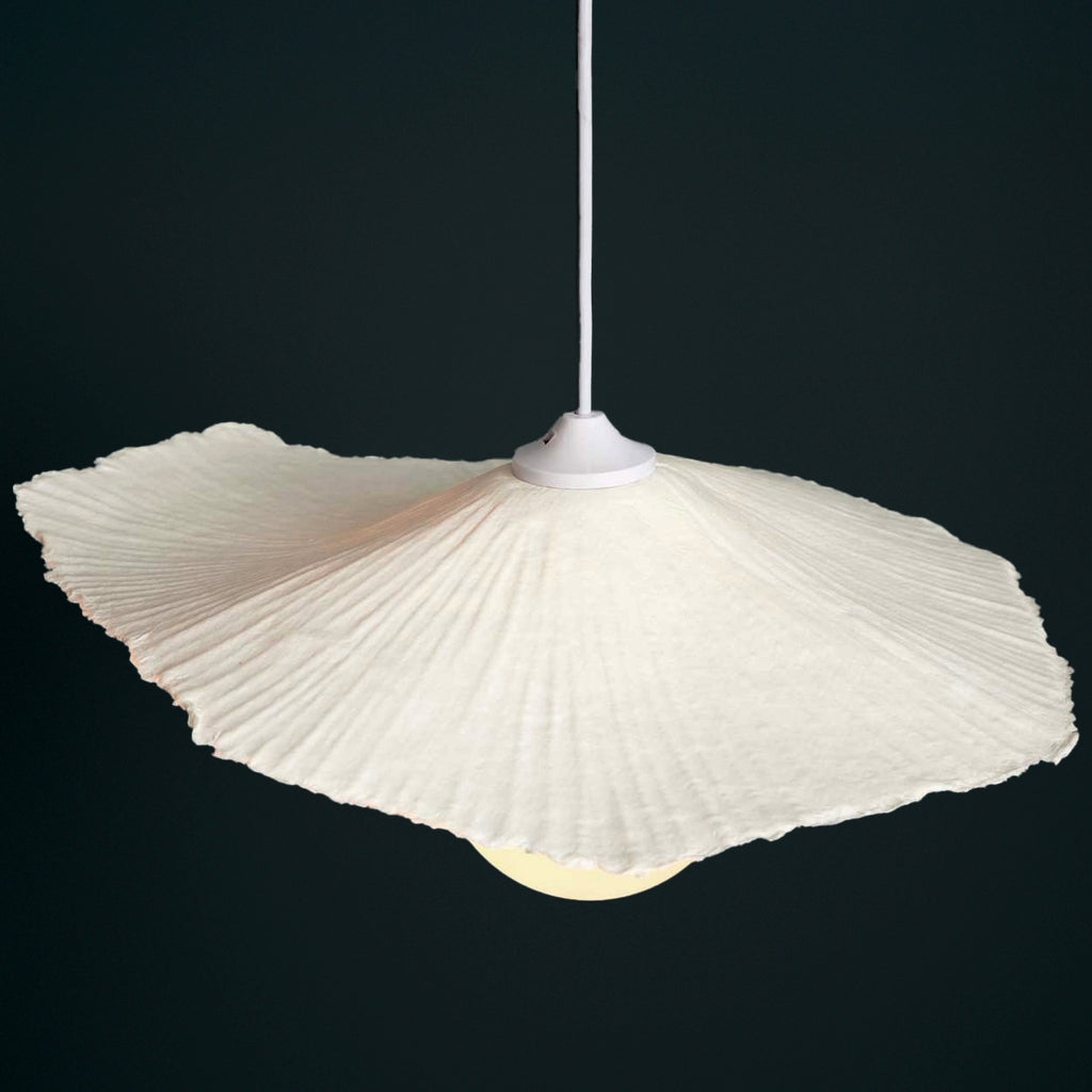 Suspension fleur en papier gaufré taille M