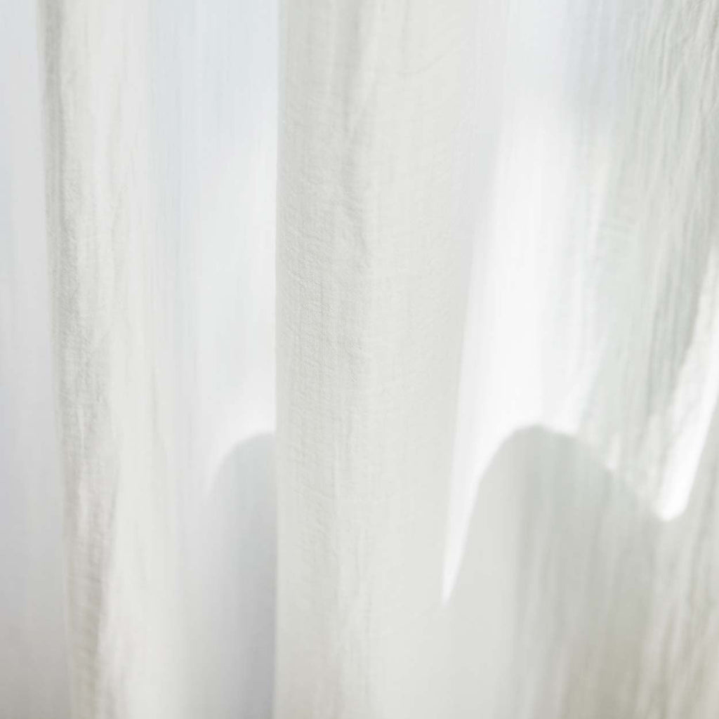 Rideau en voile de coton Blanc