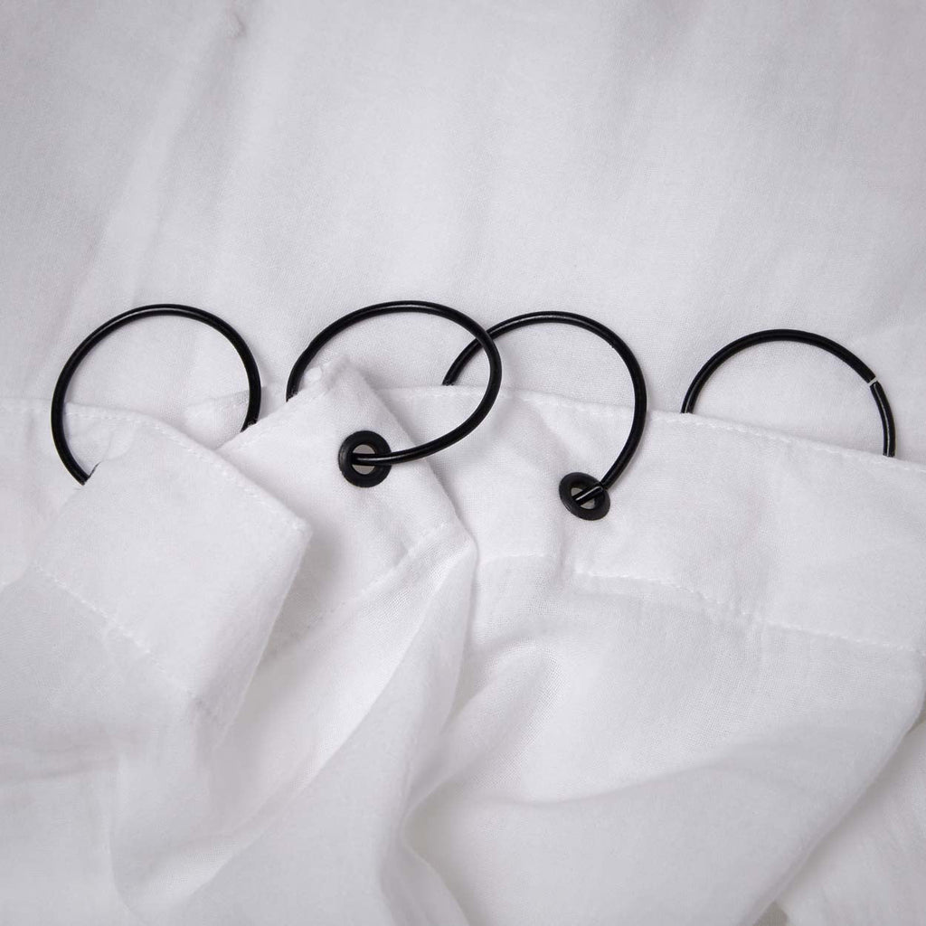 Rideau en voile de coton Blanc