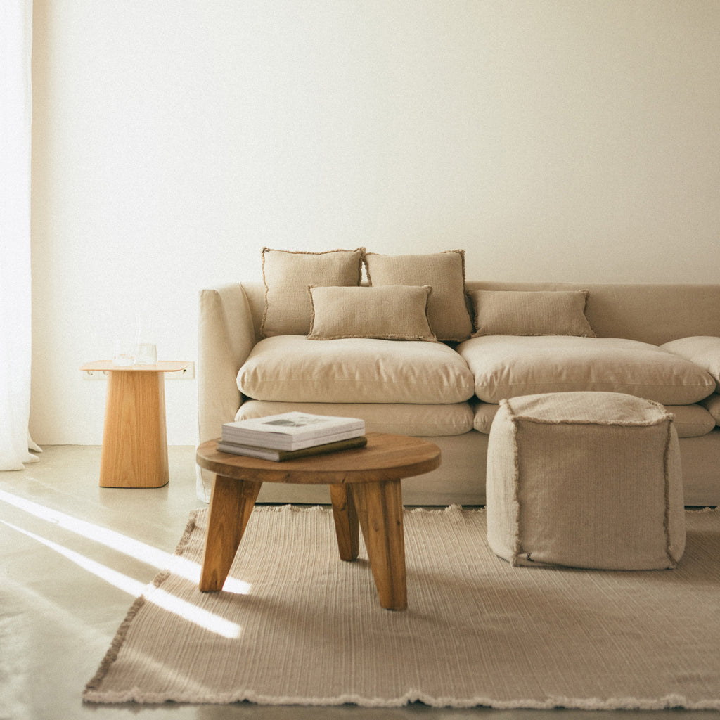 Tapis en coton Beige ou Terracotta