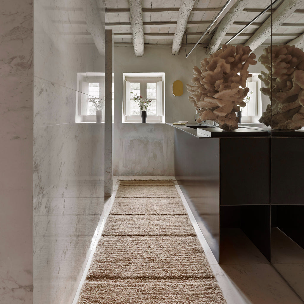 Tapis en laine couloir - Beige/Gris/Marron