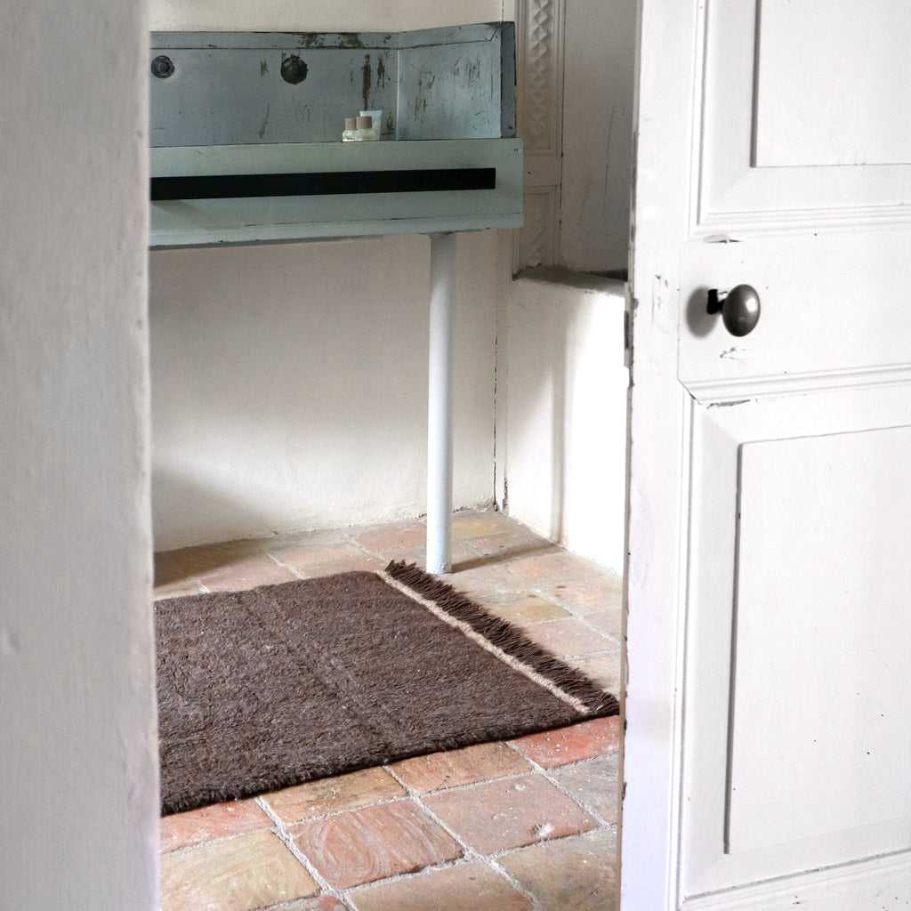 Tapis en laine couloir - Beige/Gris/Marron