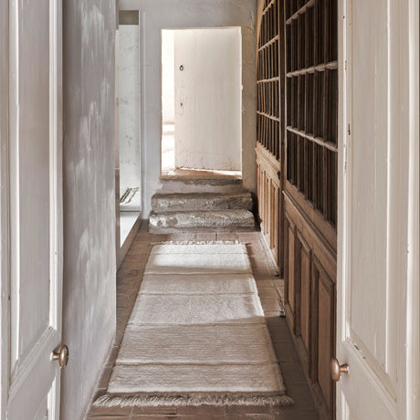 Tapis en laine couloir Crème