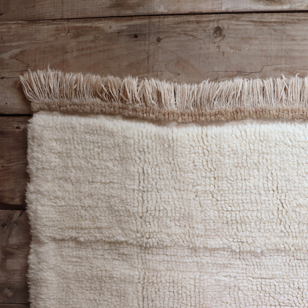 Tapis en laine couloir Crème