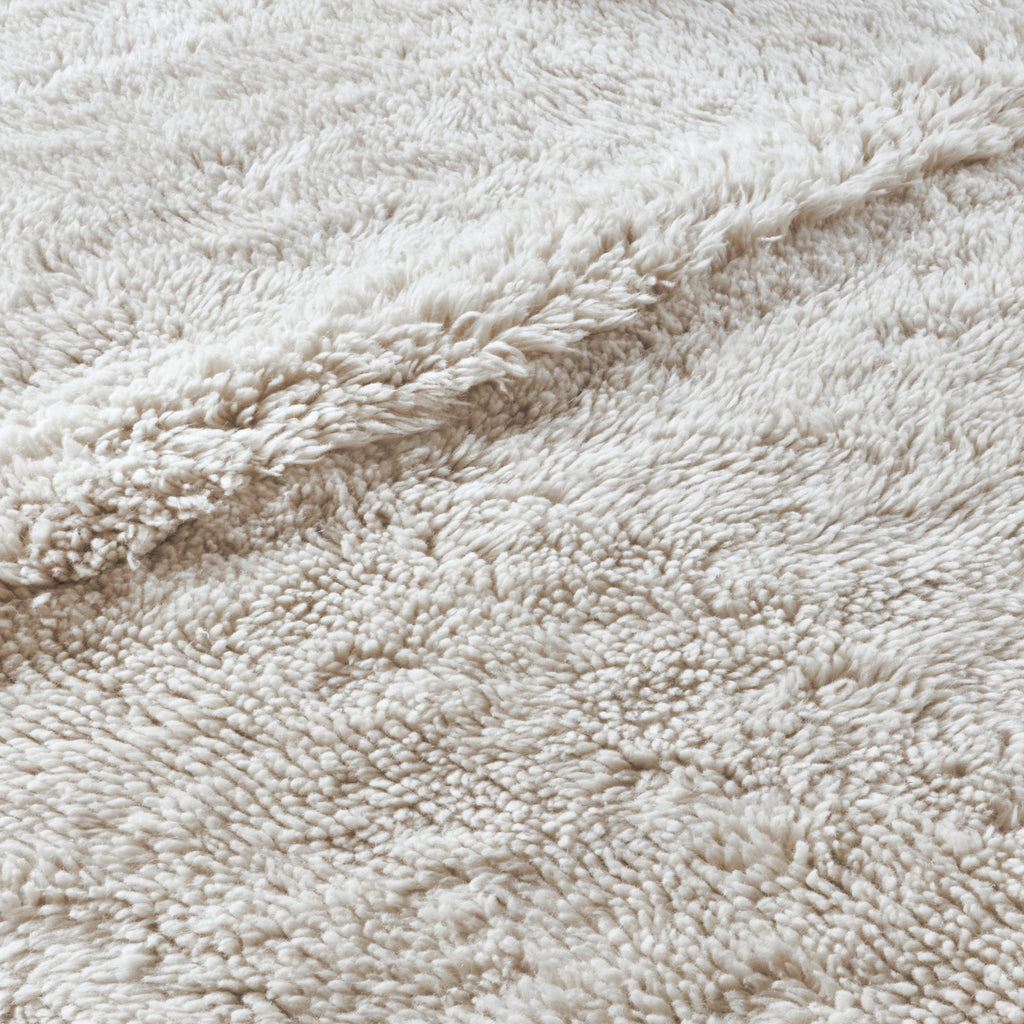 Grand Tapis en laine Ligne crème