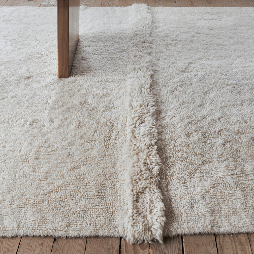 Tapis en laine Ligne crème