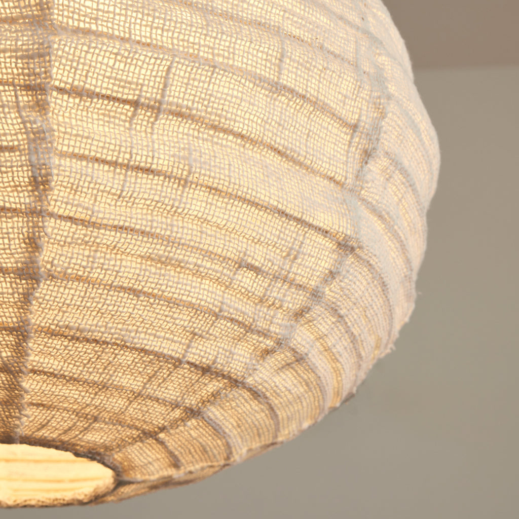 Abat-jour tissu blanc Ovale