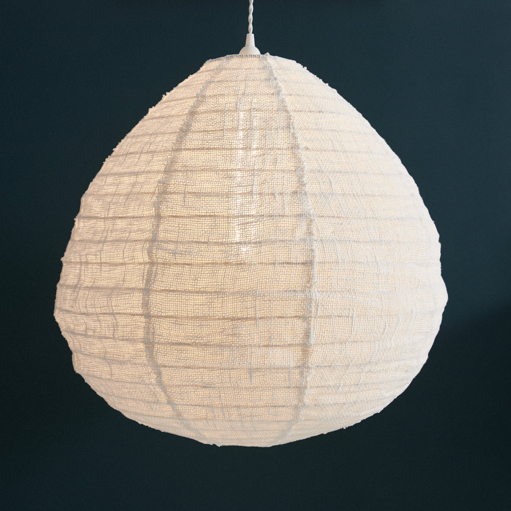 Abat-jour tissu blanc Poire