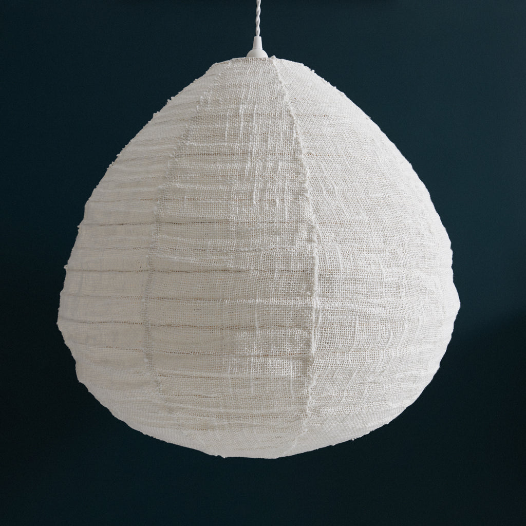 Abat-jour tissu blanc Poire