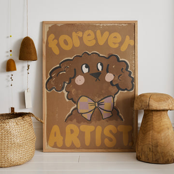Affiche Chien artiste
