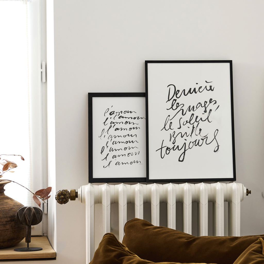 Affiche écriture noire