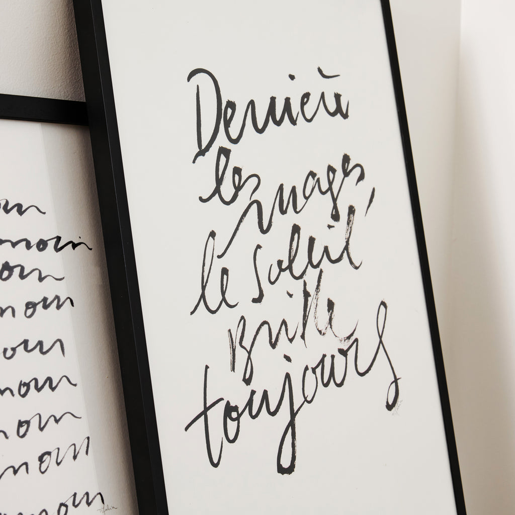 Affiche écriture noire