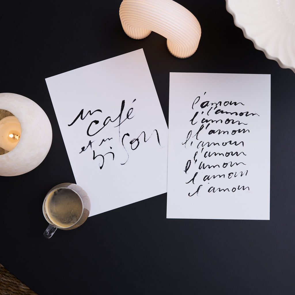 Affiche écriture noire