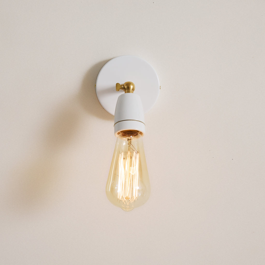 Applique articulée en porcelaine blanche