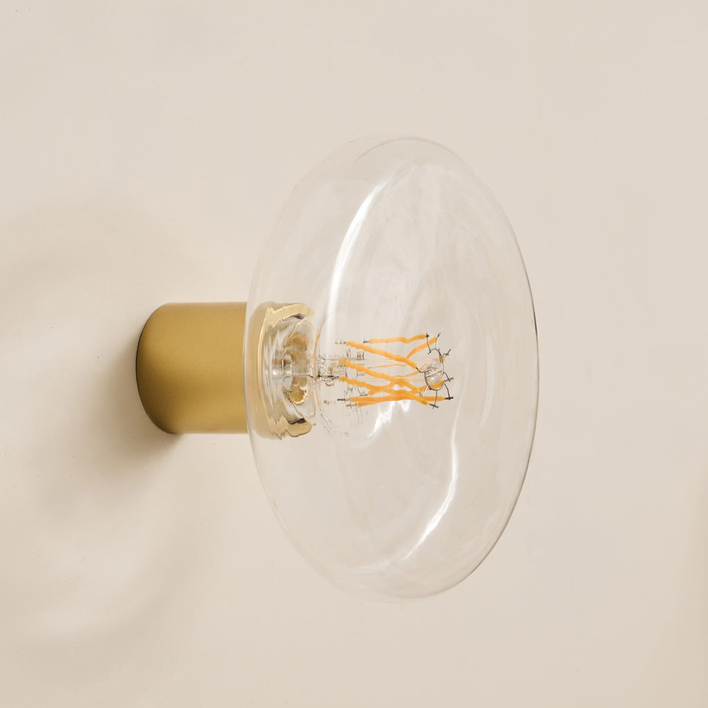 Applique plate transparente pour salle de bain