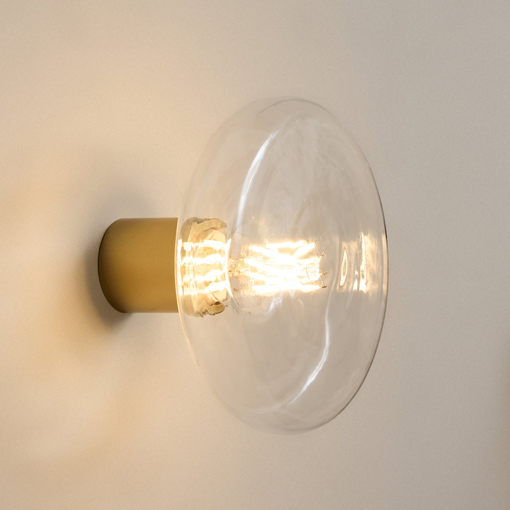 Applique plate transparente pour salle de bain