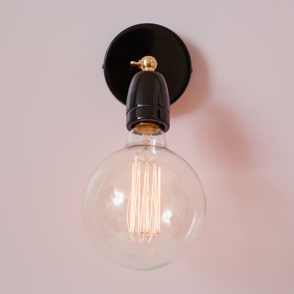 Applique articulée en porcelaine noire