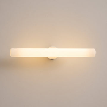 Applique tubulaire verre opale