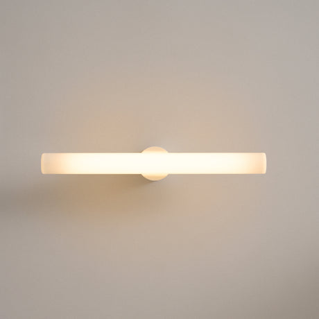 Applique tubulaire verre opale