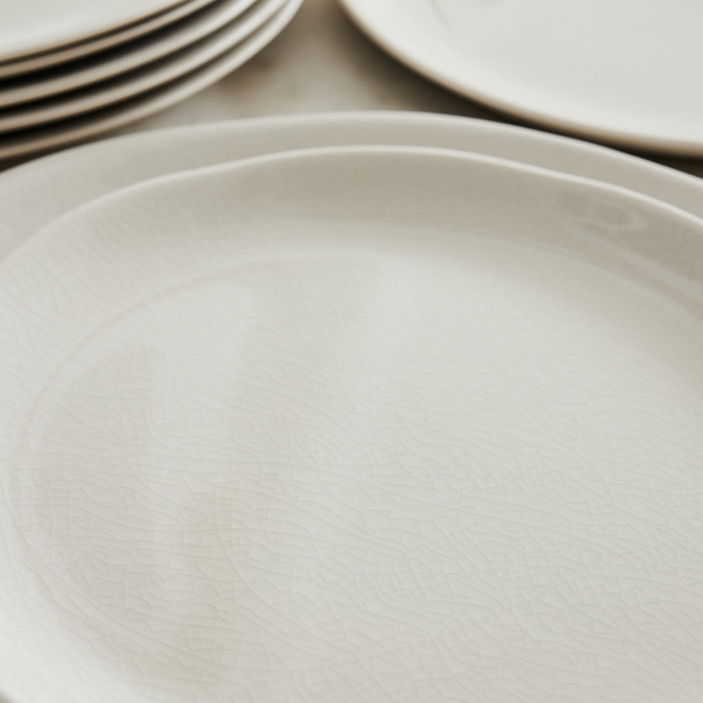 Assiette émaux craquelés