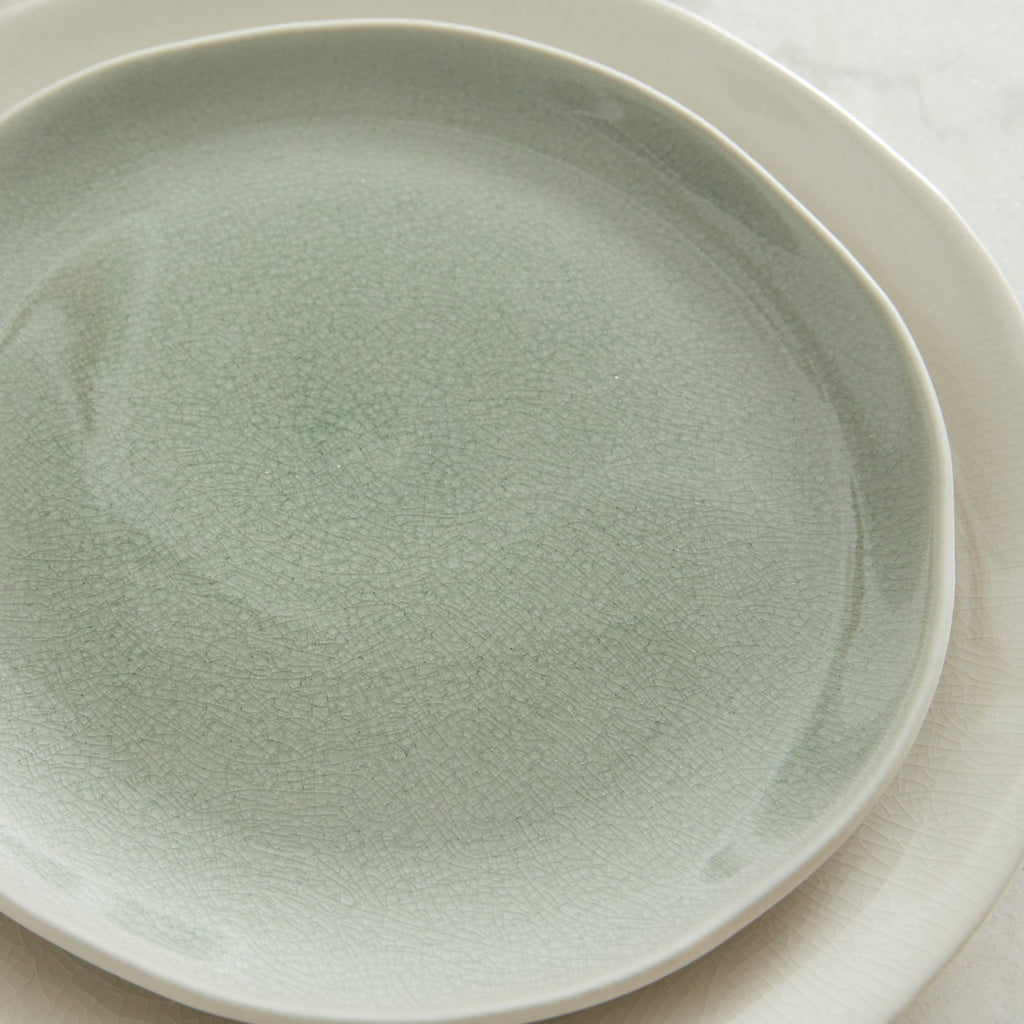 Assiette émaux craquelés