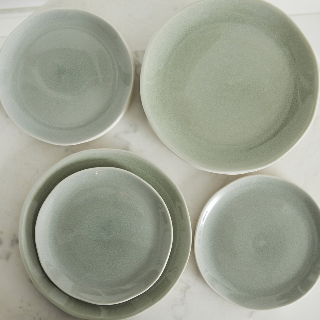 Assiette émaux craquelés