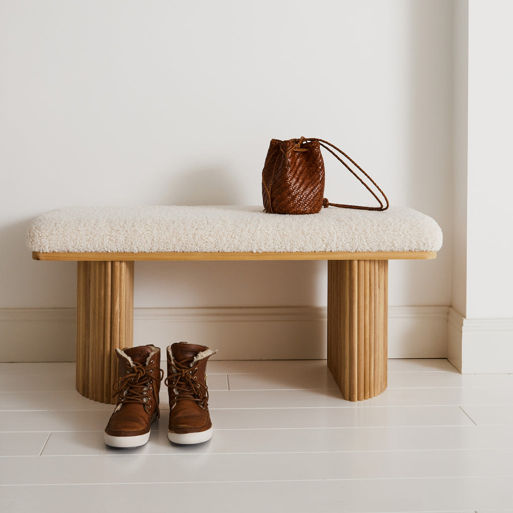 Banc bouclette crème