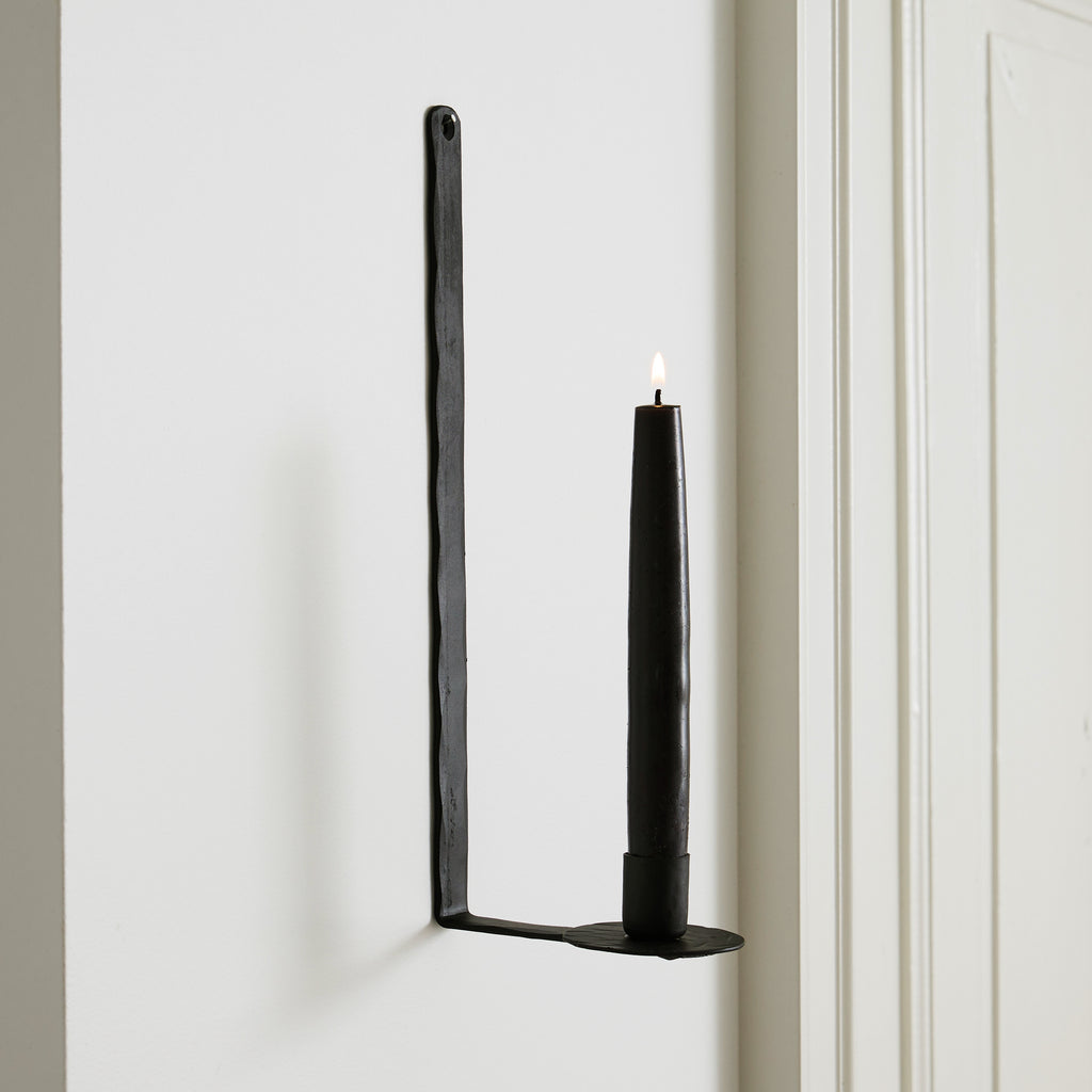 Bougeoir mural noir