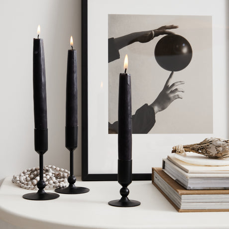 Bougeoir boule noir