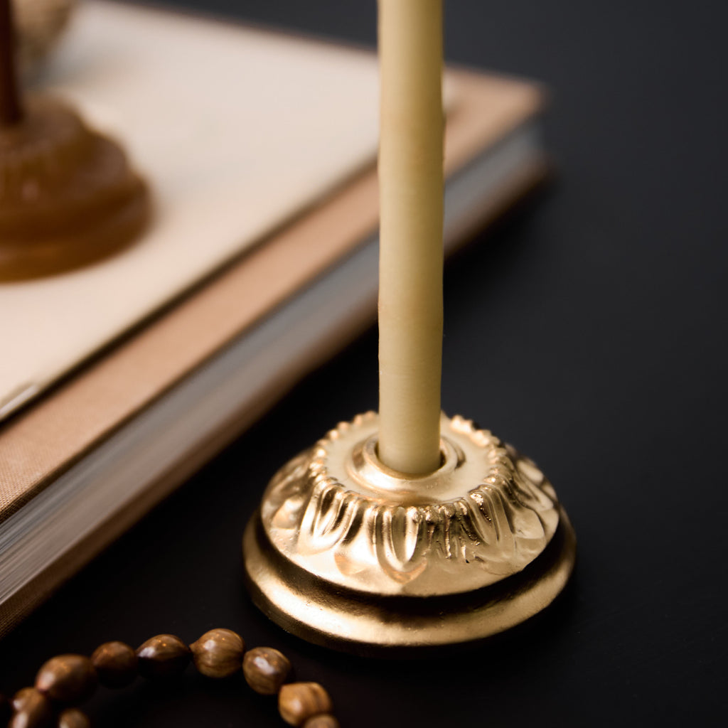 Lot de 2 bougeoirs en cire