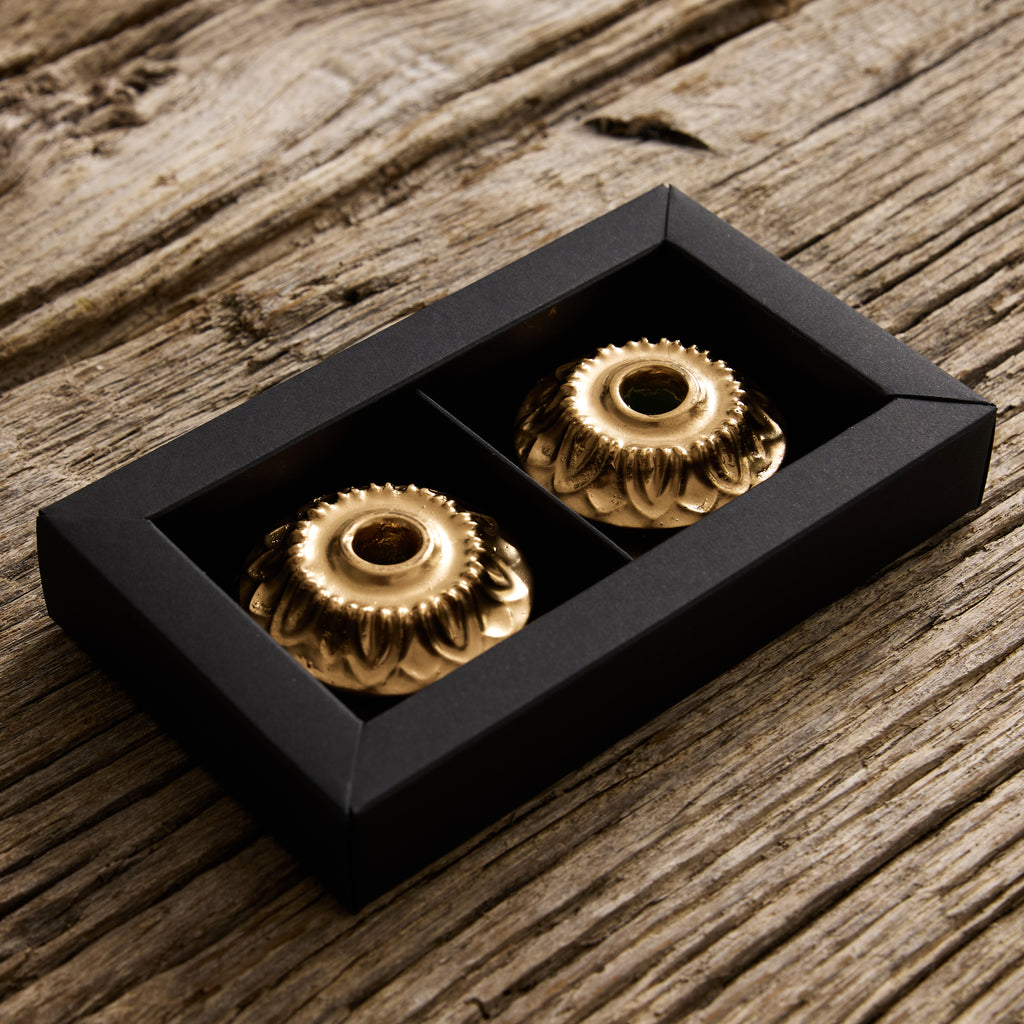 Lot de 2 bougeoirs en cire