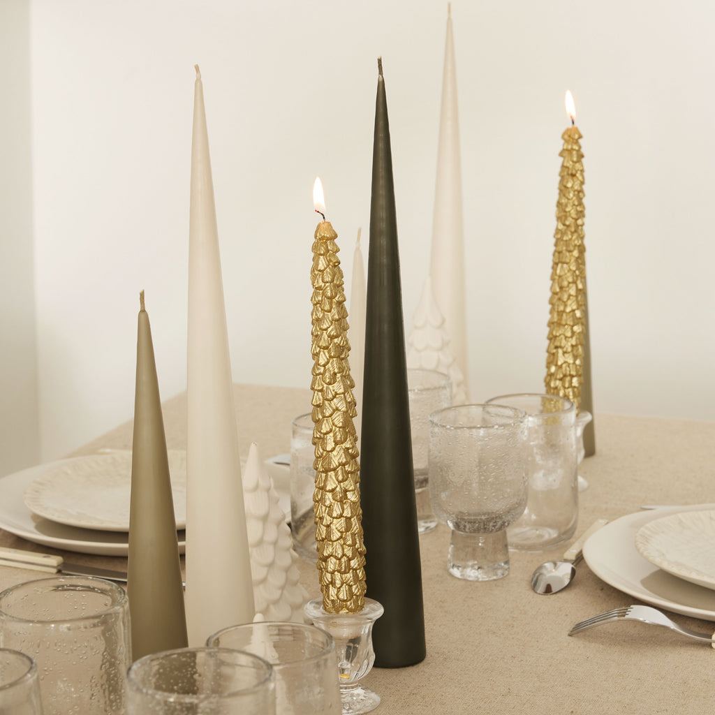 Bougie Sapin doré