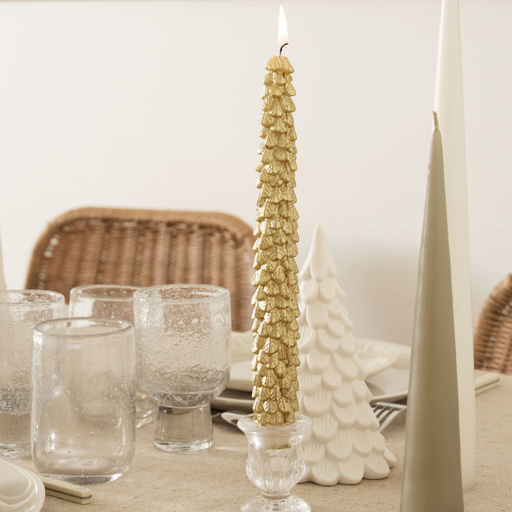 Bougie Sapin doré
