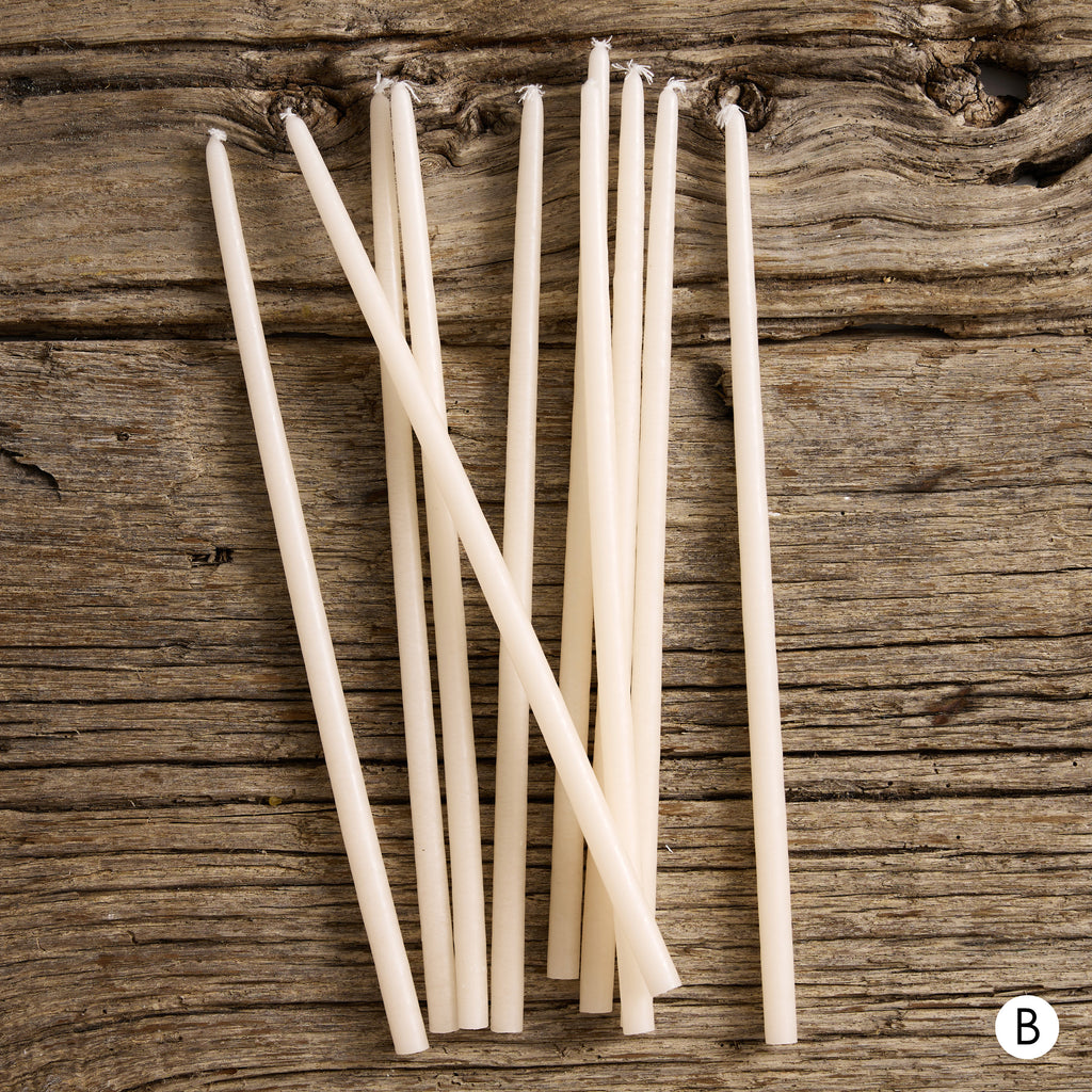 Lot de 10 bougies fines