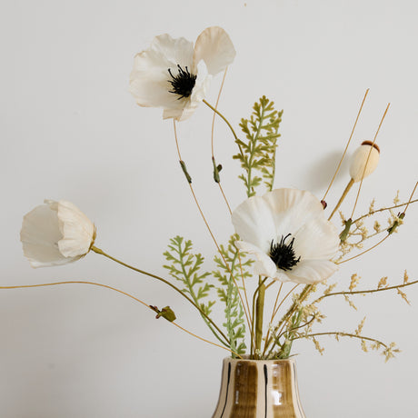 Fleurs de Pavot artificielles - Lot de 2 tiges
