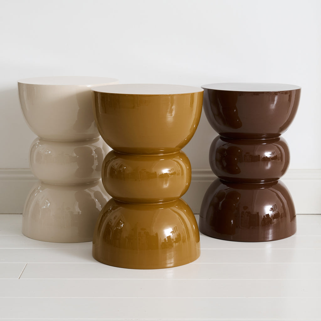 Bout de canapé "Sablier" Crème