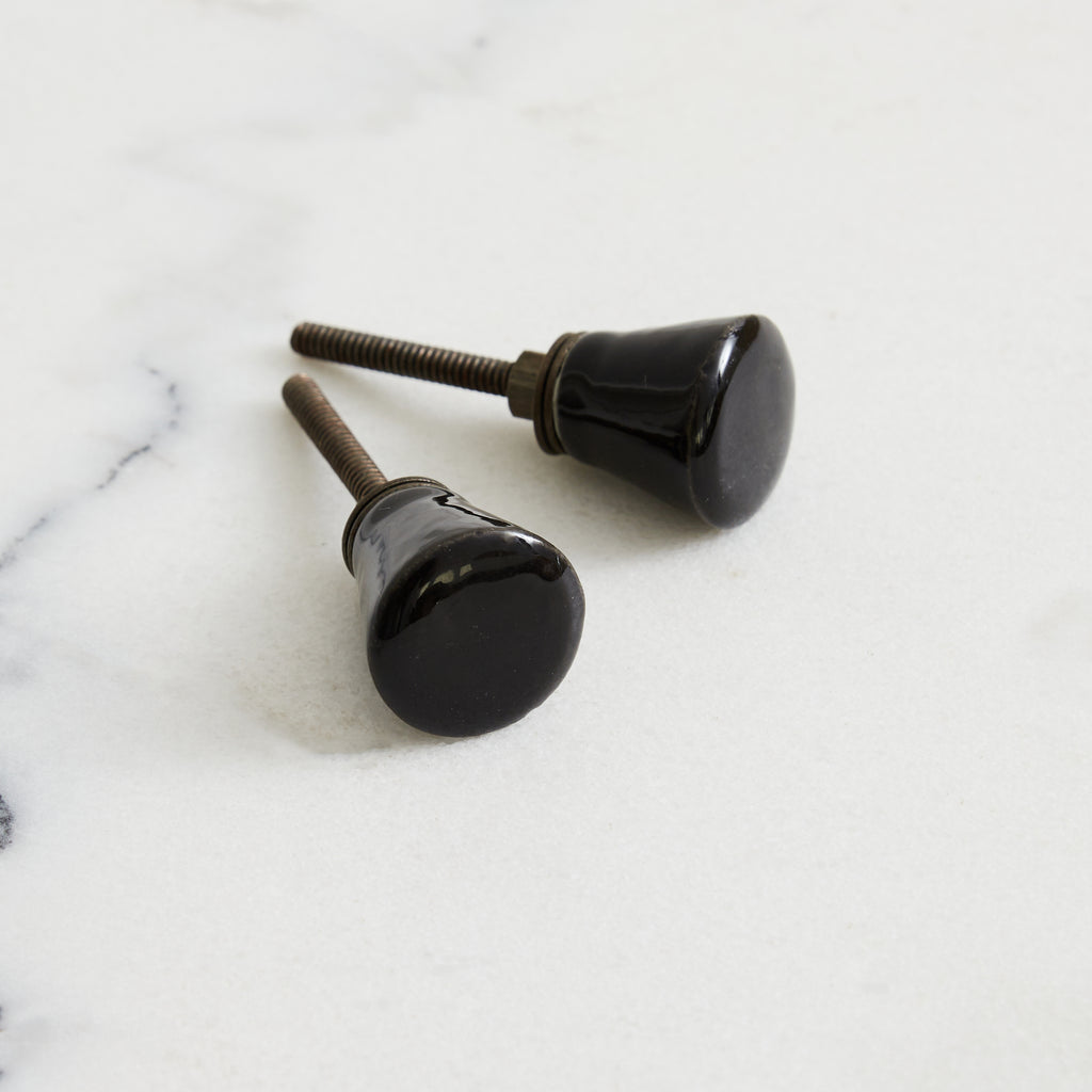 Lot de 2 Boutons-poignées Conique Noir
