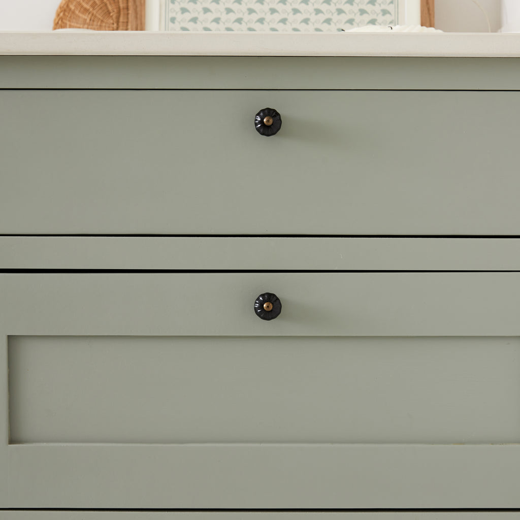 Lot de 2 Boutons-poignées en porcelaine Noir