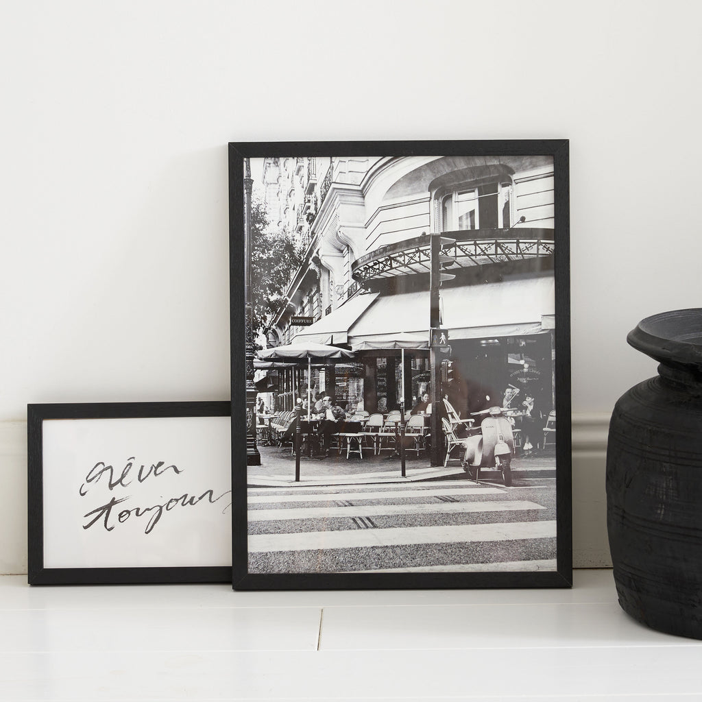 Affiche manuscrite encadrée