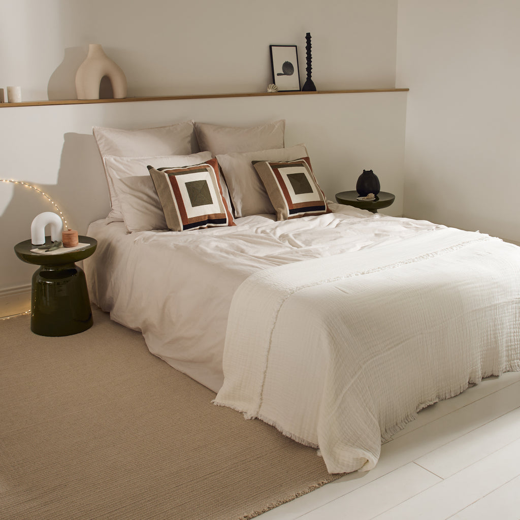 Linge de lit en coton Naturel