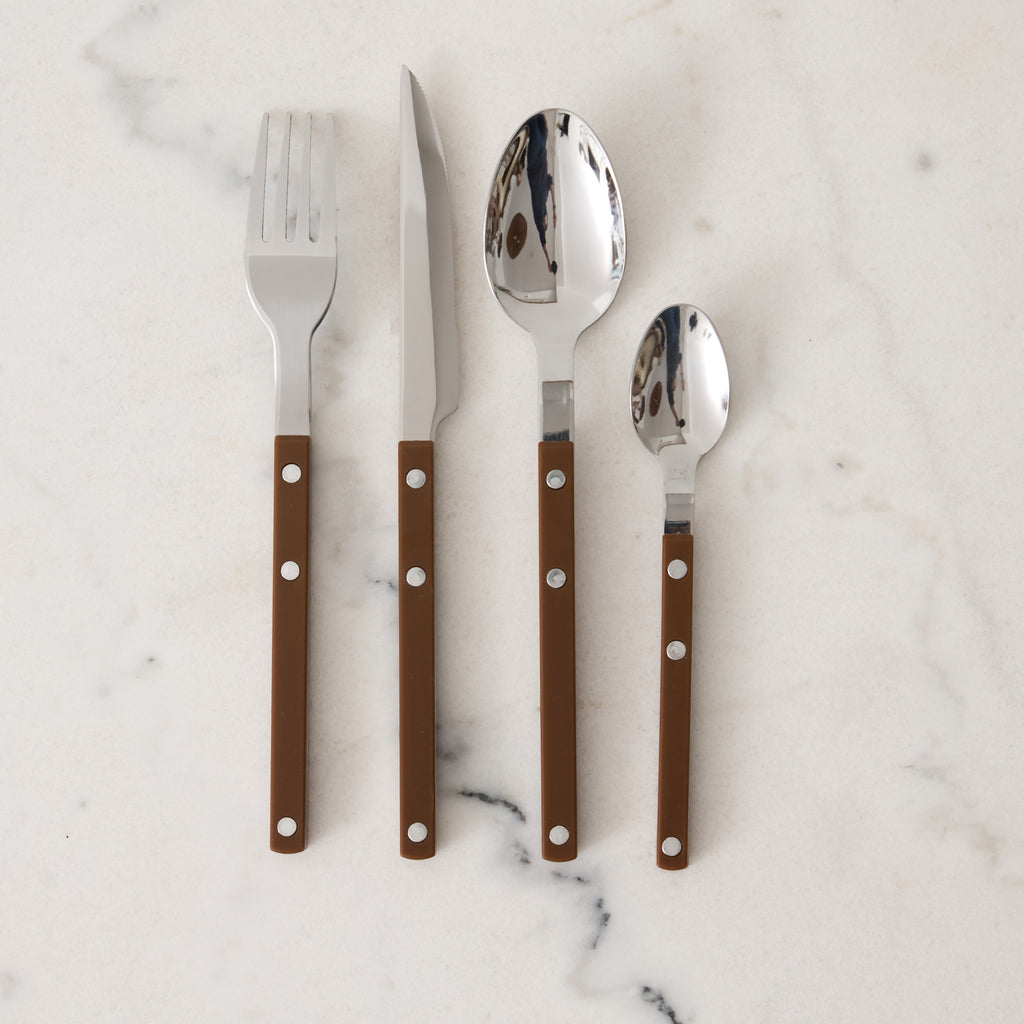 Set de 16 couverts chocolat